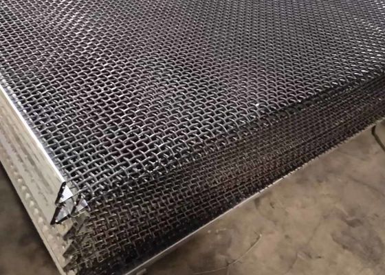 Hochfestes 65mn hakte galvanisierten quetschverbundenen Draht Mesh For Coal Mine Industry