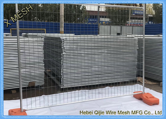 Harte Beanspruchung galvanisierter vorübergehender Filetarbeits-Zaun mit Betonblock-Basis