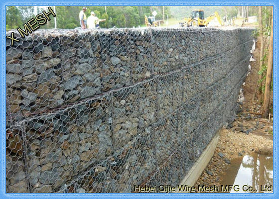 60X80mm, 3mx1mx1m galvanisierten Draht Gabions-Kasten/Stein-Korb Gabion