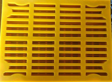 Gelbe PU-Maschen-Polyurethan-Schirm-Platten mit Haken für vibrierende meine