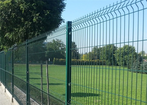 Grünes beschichtetes PVC schweißte Maschendraht-Zaun/3D gebogenes Maschendraht-Fechten
