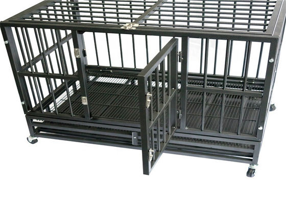 Luxuriöse große faltende Hundehochleistungskiste, zusammenklappbarer Hundezwinger mit Rad