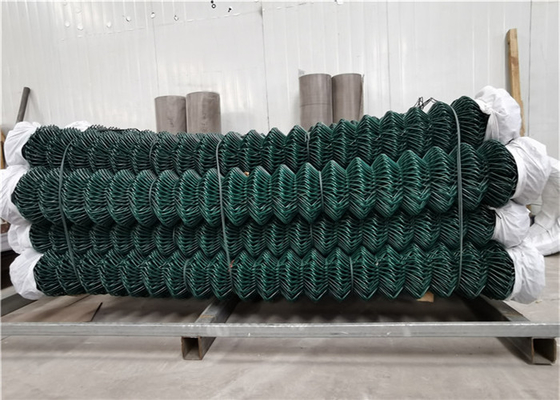 PVC-Pulver beschichtete 5mm 50x50mm galvanisierten Kettenglied-Zaun