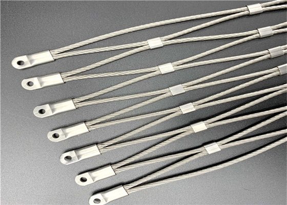 304 Zoo-Edelstahl-Zwingen-Seil Mesh Fencing Protecting Animals